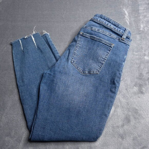 Pistola Womens Distressed Skinny Jeans 31 Medium Wash Mid Rise Holes Stretch - Picture 1 of 9